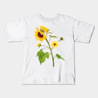 one yellow sunflower Kids T-Shirt